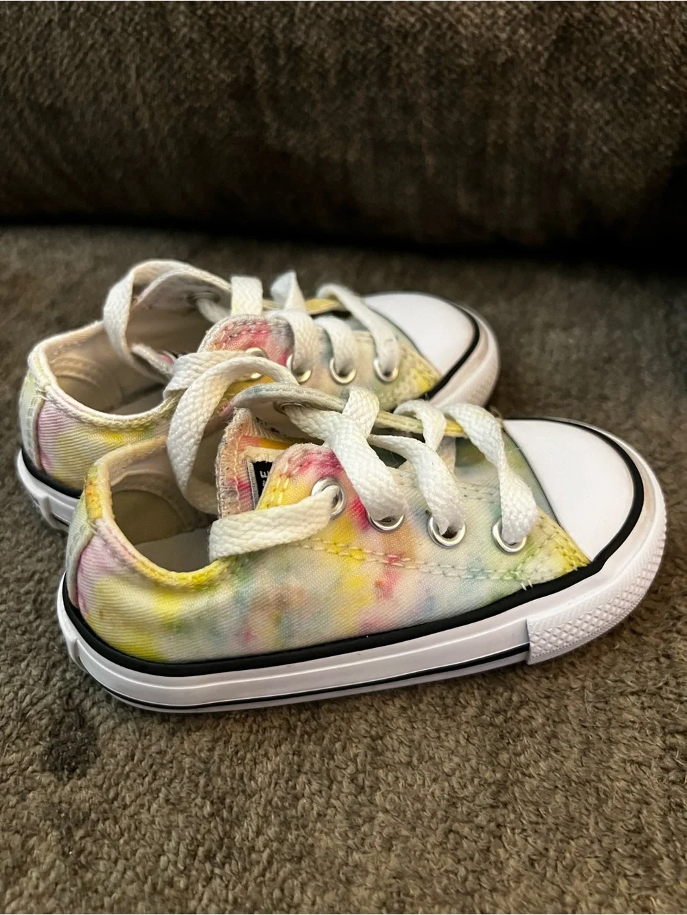 Toddler Shoes Lot Size 5C Converse White Tie Dye Puma Rainbow 3 Pairs GUC